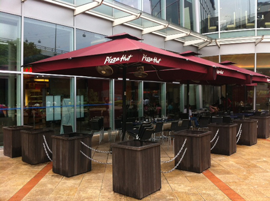 Umbrella awnings in Singapore